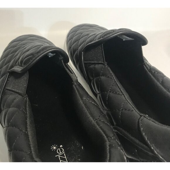 ShoeDazzle Sneakers Women's Quilted Slip-On Shoes Black Size 10 - Picture 9 of 9